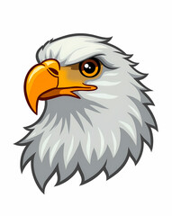 close-up of a majestic eagle rendered in style