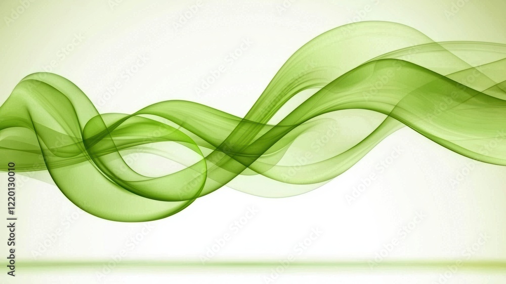 Poster green abstract wave patterns representing energy flow in dynamic design