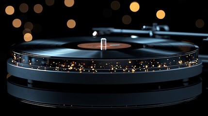 Sparkling Vinyl: A Nighttime Record Player