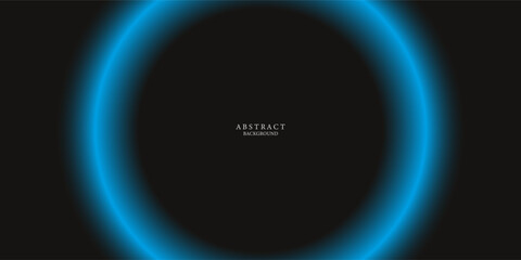 Black abstract background with circle lines. Modern black gray gradient rings. Suitable for banner, cover, poster, website, presentation, brochure, flyer, header