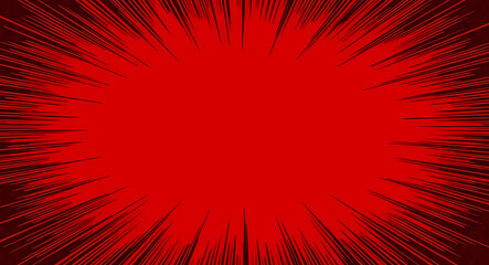 dynamic radial burst in intense red