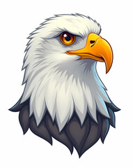 detailed profile of a bald eagle