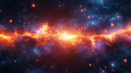 Vibrant Cosmic Energy Flowing Through Space