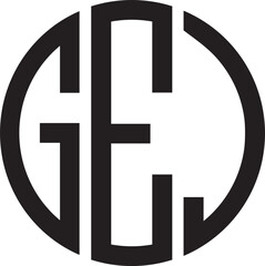 Obraz premium GEJ Circle logo design.eps