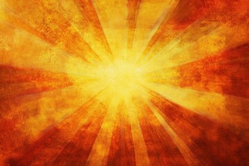 Radiating warm yellow and orange sunburst effect