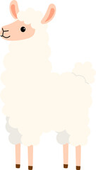 Cute Funny llama illustration