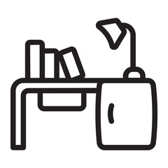 Obraz premium Table line icon