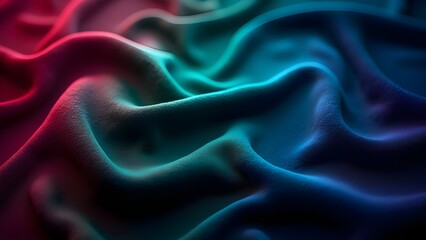 Fototapeta premium Rich Velvet Background Deep Burgundy, Emerald, and Blue with Soft Sheen and Folds