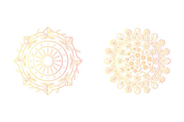 Set of various Mandala design vectors