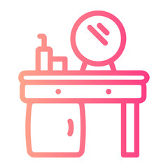 dressing table gradient icon