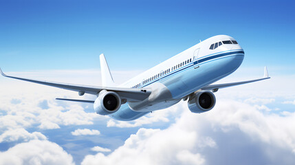 Obraz premium 上空の飛行機 