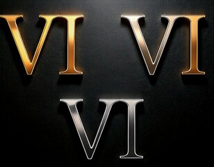 金と銀と銅のローマ数字