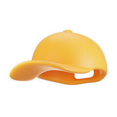 3d rendering summer season icon concept. 3d render cap icon