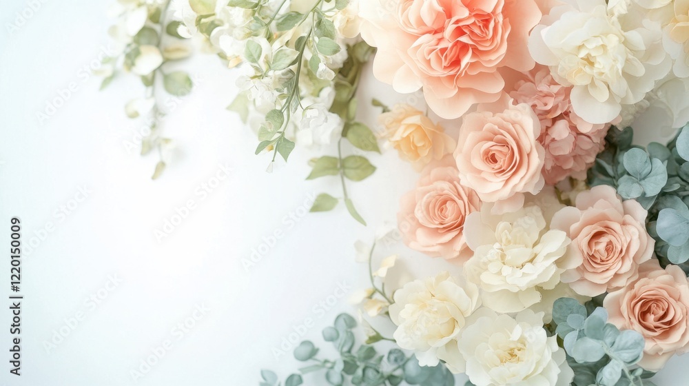 Poster elegant gradient backdrop with light pastel colors fading into white, perfect for adding personalize