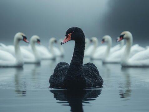 Individuality: singular stance, individuality amidst crowd, belief assertion, personal distinctiveness, solitary visualization, authentic self, independent identity, personal values, one perspective.