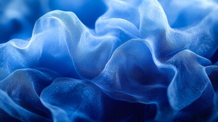 Fototapeta premium Abstract Blue Fabric Texture Waves Design