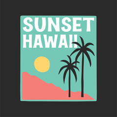 Hand drawn Summer beach t shirt design, sunshine for beach side, palm tree side the ocean wave
