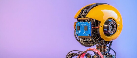 Fototapeta premium DIY Robotics Arduino Robot Head STEM Education AI Electronics