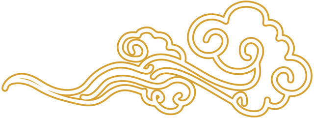 Fototapeta premium Chinese New Year cloud outline
