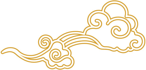 Fototapeta premium Chinese New Year cloud outline 