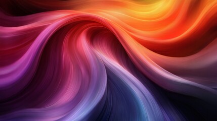 Obraz premium Abstract Swirling Hues of Purple Orange and Blue