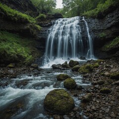 Fototapeta premium What happens when a waterfall dries up or changes its course?