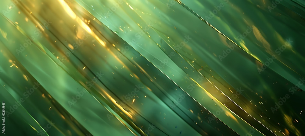 Poster green and golden geometric line design for abstract backgrounds and versatile backdrops in digital t