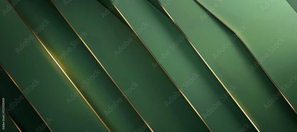 Poster green and golden geometric line design for abstract backgrounds and versatile backdrops in digital t