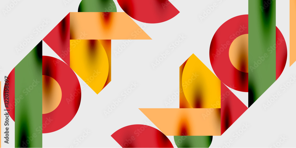 Poster vibrant abstract background circles with smooth gradients, creating a dynamic and modern design. ide