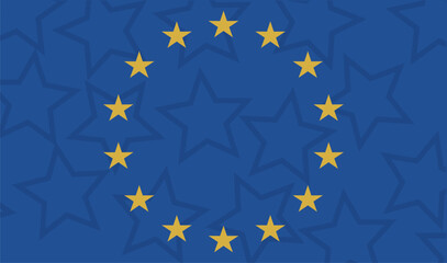 European logo background. European organization logo star circle