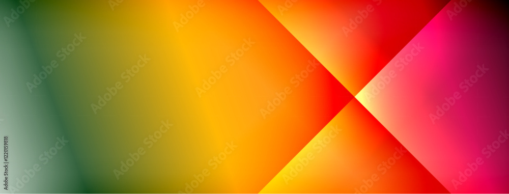 Poster Dynamic shadow lines with gradient colors geometric background