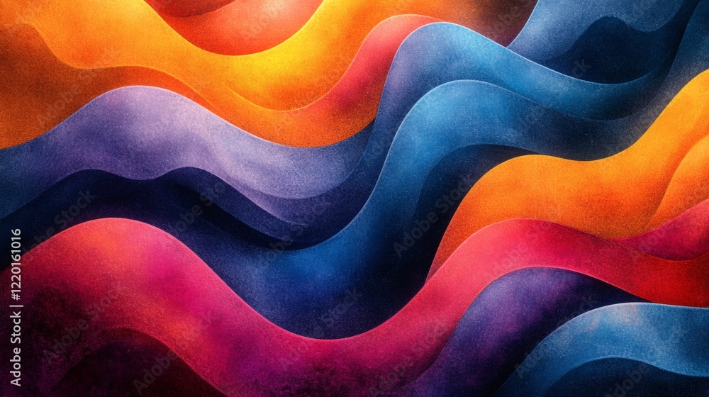 Poster abstract colorful wavy pattern design background