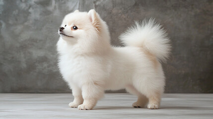 Fototapeta premium Adorable Pomeranian Puppy - Fluffy and Playful