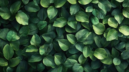 Fototapeta premium Emerald Green Leaf Background: Lush Foliage Texture