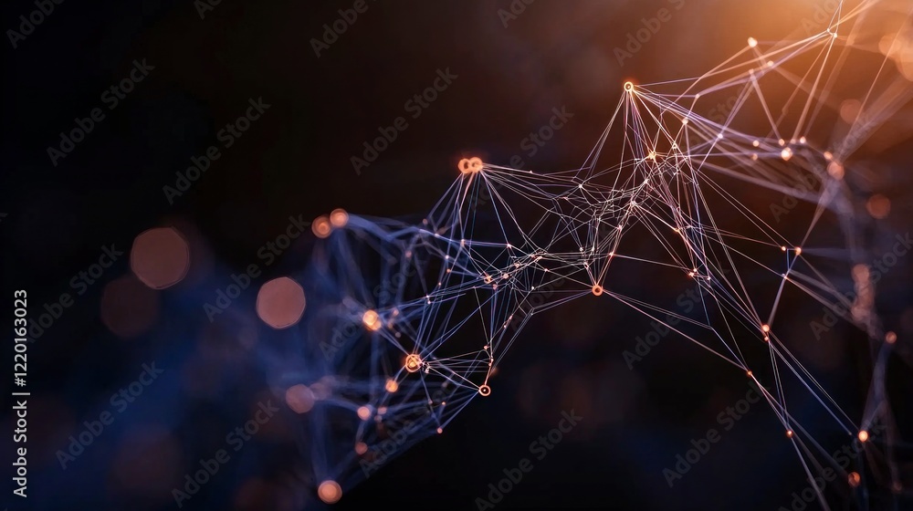 Poster futuristic network connection abstract digital technology background