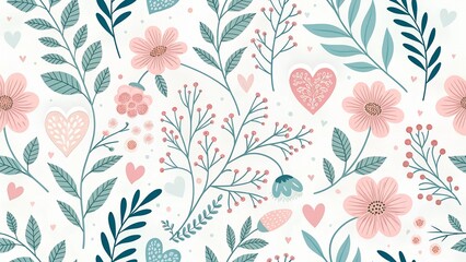 seamless pattern with flowers