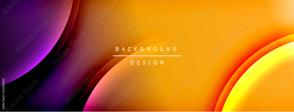 Aufkleber bright rainbow style color gradient with curve round shape line background. vector illustration for 
