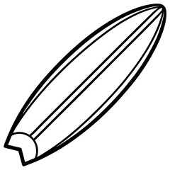 Surfboard Sketch Vector Design