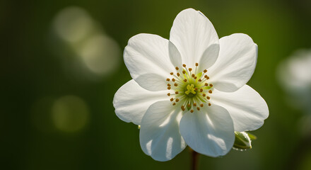 Obraz premium The Blossoming of White Flowers in Spring.