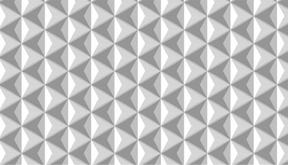 Elegant White and Gray Geometric Hexagonal Seamless Pattern