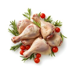 Fresh Chicken Drumsticks isolated on white background