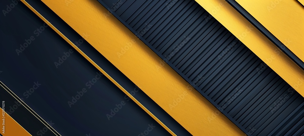 Poster geometric background with abstract golden and blue diagonal shapes for a vibrant backdrop and banner