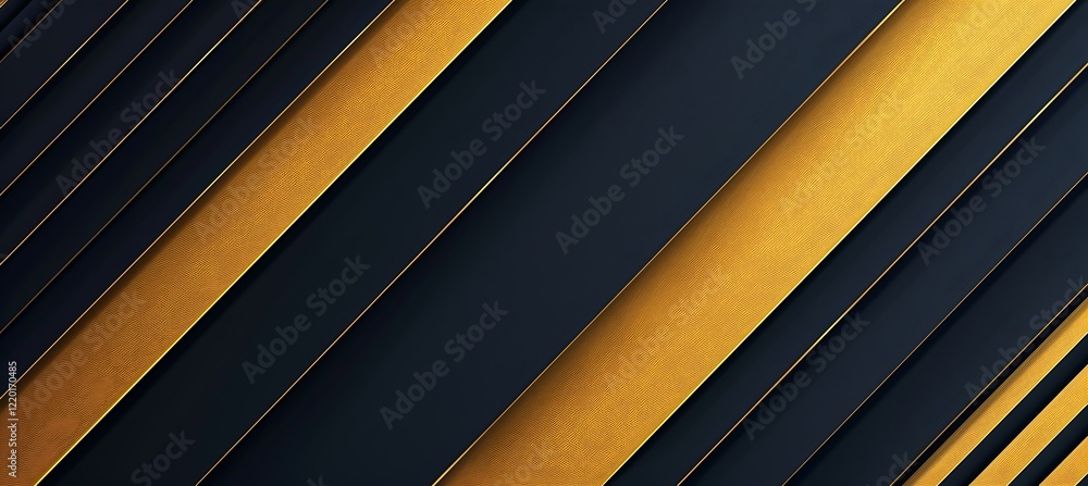 Poster stylish and dynamic geometric background with abstract golden and blue diagonal shapes for a digital