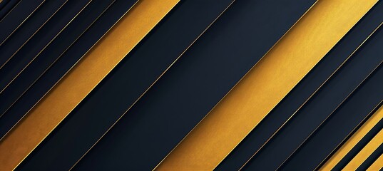 Obraz premium Stylish and Dynamic Geometric Background with Abstract Golden and Blue Diagonal Shapes for a Digital Banner