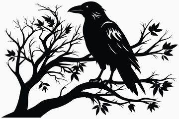 A Crow Perched in a Tree B.eps