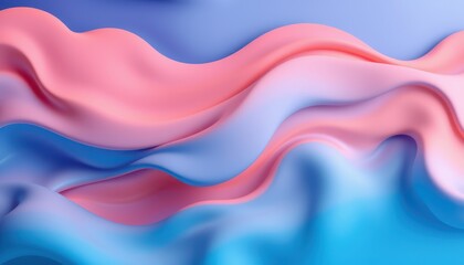 Obraz premium Abstract Pink And Blue Wavy Fluid Design