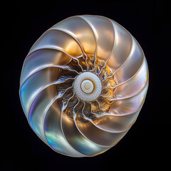 Obraz premium Mesmerizing Beauty of the Nautilus Shell: A Natural Marvel of Geometry and Elegance