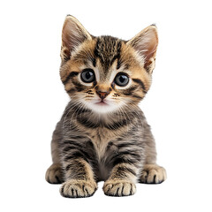 Obraz premium Innocent Kitten isolated on transparent background 