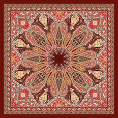 Women's handkerchief style. Line graph Bandanna shawl fabric print, silk neck scarf.