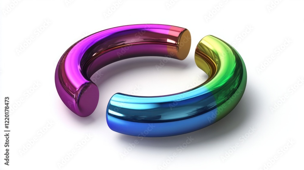 Poster a shiny metallic magnet with soft light effects pulling colorful audience shapes, creating a clean v